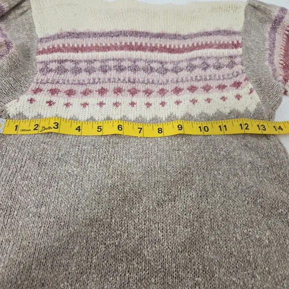 Vintage de Rotchild Cozy Knit Dress with Pink and Cream Accents - Picture 8 of 12